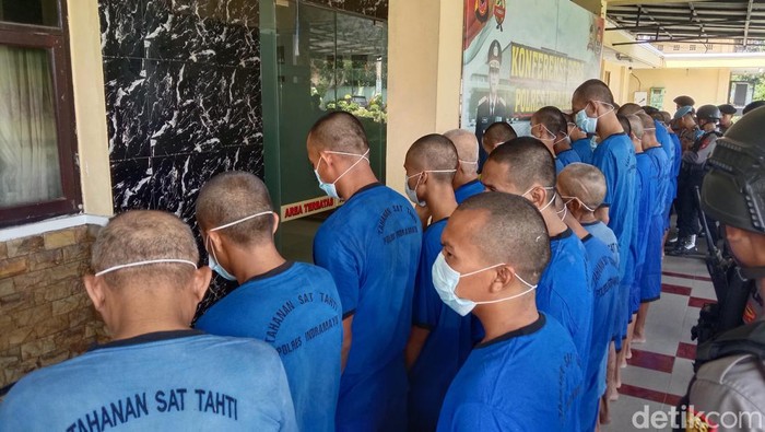 Potret pelaku tindak kejahatan yang terjaring operasi pekat Lodaya 2024 di wilayah hukum Polres Indramayu