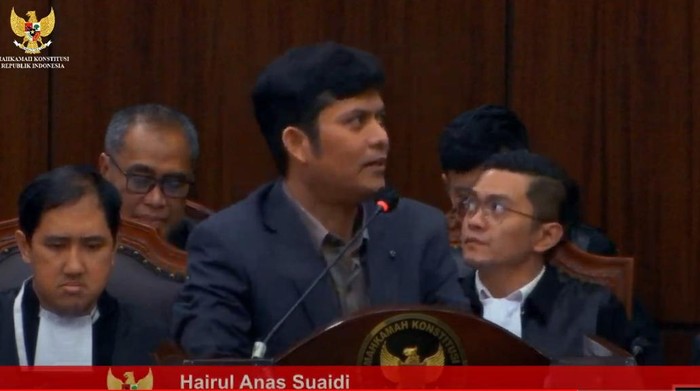 Saksi dari Ganjar-Mahfud, Hairul Anas Suaidi (dok. YouTube MK)