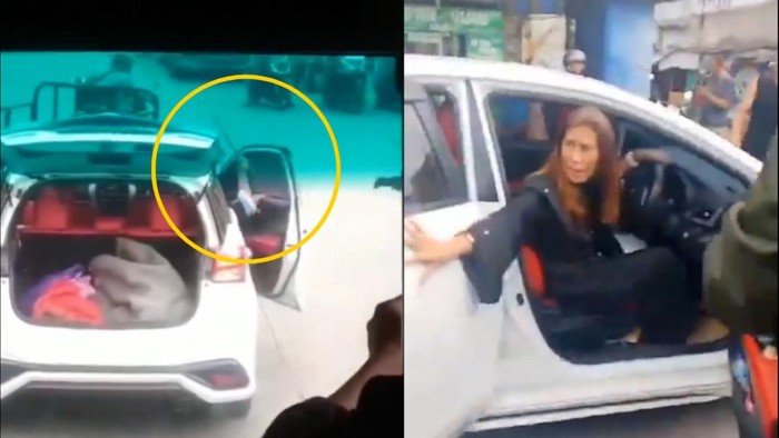 Wanita berpedang menusuk seorang penjaga toko hingga tewas di Jalan Borobudur Raya, Kelapa Dua, Tangerang.