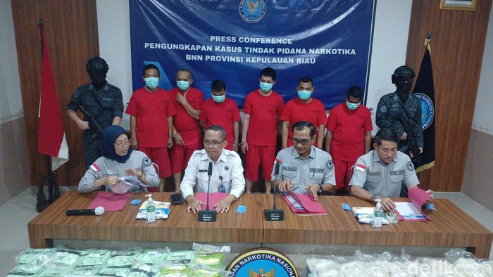 BNNP Kepri paparan pengungkapan kasus narkoba (Alamudin Hamapu/detikcom)