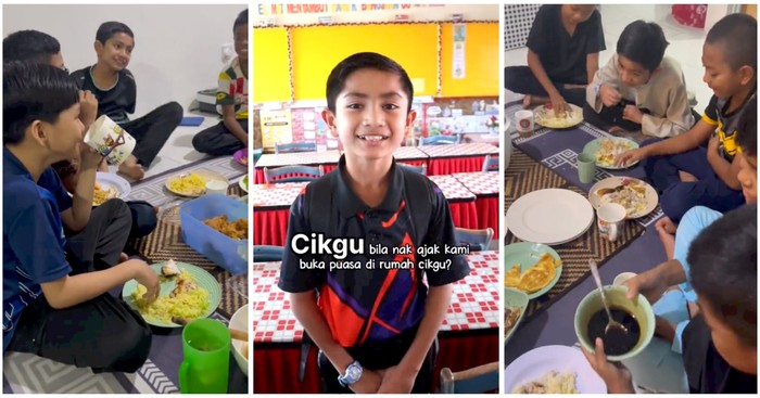 So Sweet! Guru Ini Penuhi Keinginan Siswanya untuk Buka Puasa Bersama