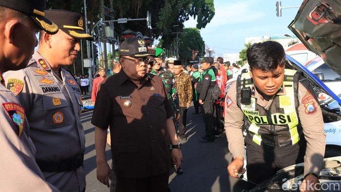 Cek kendaraan operasi ketupat semeru Polres Blitar Kota