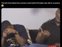 Satu lagi meme yang mengenang kali terakhir Messi bikin hat-trick. Foto: dok. Internet/X (Twitter)