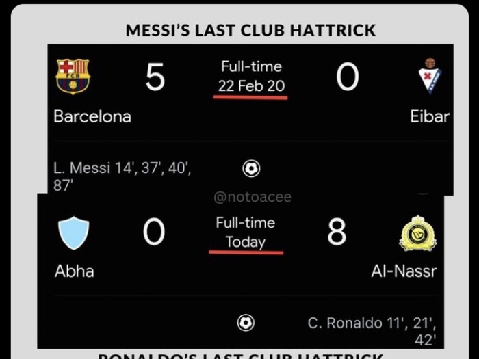 Meme Ronaldo vs Messi