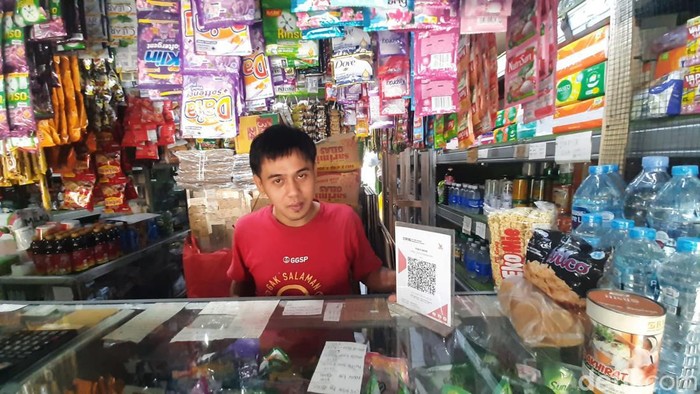 Pedagang sembako di Pasar Puri Pati, Rabu (4/3/2024).