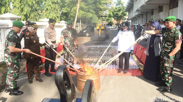 pemusnahan barang bukti polres kediri kota
