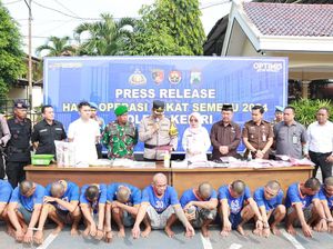 136 Tersangka Ditangkap Selama Operasi Pekat Semeru 2024 di Kediri