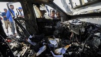 Tujuh pekerja bantuan yang gugur berasal dari Australia, Palestina, Polandia, dan Inggris serta berkewarganegaraan ganda AS dan Kanada. (AP Photo/Abdel Kareem Hana)