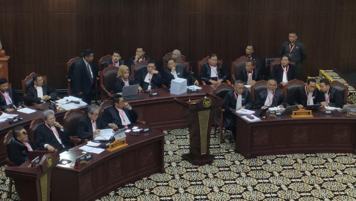 Suasana sidang MK pada Rabu (3/4/2024)-(Dwi/detikcom)