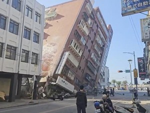 Dahsyatnya Gempa di Hualien Taiwan, Bangunan Tinggi Sampai Runtuh