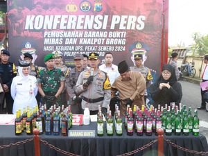 Polres Bojonegoro Bersama Forkopimda Musnahkan Miras dan Narkoba