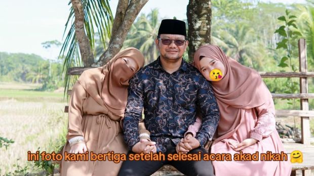 Viral curhat istri pertama mengantar suaminya untuk menikah lagi dengan wanita lain.Dok. TikTok @ginaagustin31.