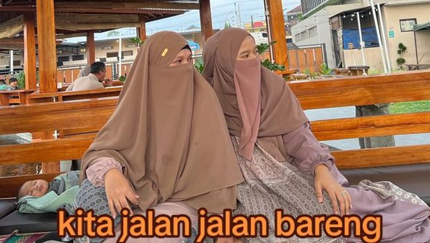 Viral curhat istri pertama mengantar suaminya untuk menikah lagi dengan wanita lain.Dok. TikTok @ginaagustin31.