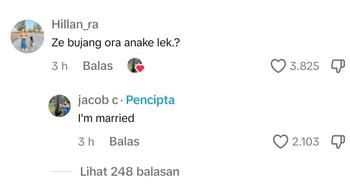 Hmm yang ditanya sih status anaknya. Foto: Screenshot/TikTok