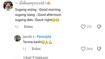 Diajarin bahasa daerah biar pak nelayan mengerti. Foto: Screenshot/TikTok