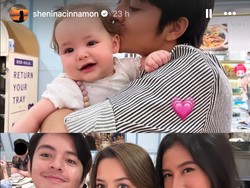 8 Foto Angga Yunanda & Shenina Momong Bayi Bule Jennifer Coppen, Bikin Gemas