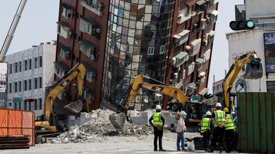Bangunan Rusak Akibat Gempa Taiwan Mulai Dibongkar, Begini Potretnya