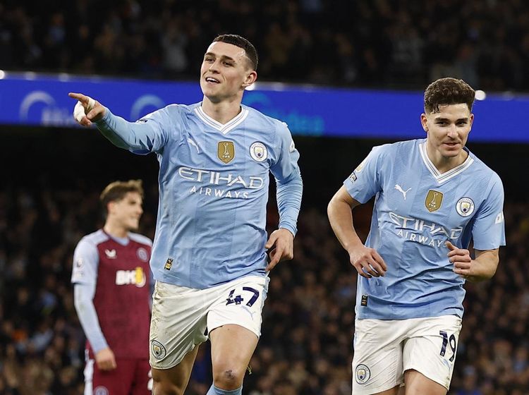 Bantai Aston Villa, Man City Jaga Asa Perburuan Gelar Liga Inggris