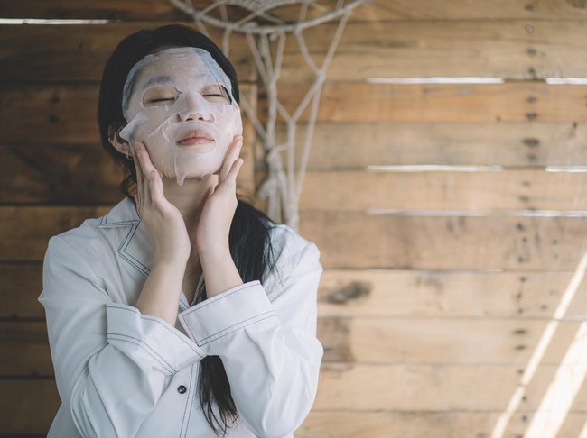 Ilustrasi sheet mask Ilustrasi sheet mask