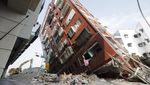 Kondisi Terkini Apartemen yang Miring Imbas Gempa Taiwan