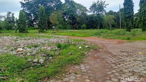 Lahan eks Kantor Dinas Pertanian Bangli salah satu yang dimanfaatkan untuk pusat olahraga Bangli, Kamis (4/4/2024). (Agus Eka/detikBali)