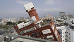 Penampakan Bangunan Nyaris Roboh Akibat Gempa Taiwan