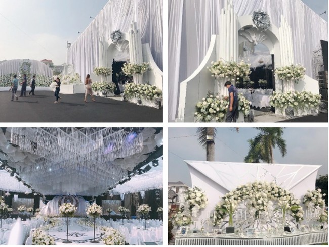 Bunga segar yang digunakan untuk dekorasi pernikahan saja diperkirakan menghabiskan biaya sekitar 13 miliar VND atau Rp 8,2 miliar. Di pesta tersebut juga terdapat pertunjukan seni yang disutradarai oleh sutradara terkenal di sana sekaligus direktur SEA Games 31 selama 9 bulan, Hoang Cong Huong. Foto: dok. kienthuc.net.vn