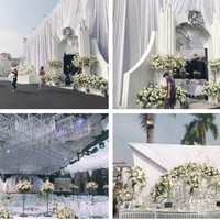 Bunga segar yang digunakan untuk dekorasi pernikahan saja diperkirakan menghabiskan biaya sekitar 13 miliar VND atau Rp 8,2 miliar. Di pesta tersebut juga terdapat pertunjukan seni yang disutradarai oleh sutradara terkenal di sana sekaligus direktur SEA Games 31 selama 9 bulan, Hoang Cong Huong. Foto: dok. kienthuc.net.vn