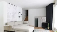 Menambahkan karpet bisa menjadi solusi untuk menambah area duduk di rumah apabila di sofa sudah penuh. Foto: Hannah Tyler Designs via The Spruce