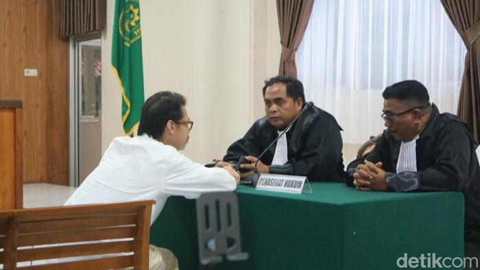 Sidang putusan terdakwa Daniel Frits Maurits Tangkilisan di Pengadilan Negeri Jepara, Kamis (4/4/2024).
