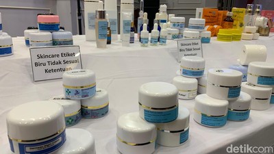 Foto: Skincare Etiket Biru yang Diciduk BPOM, Mengandung Bahan Berbahaya