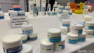 Foto: Skincare Etiket Biru yang Diciduk BPOM, Mengandung Bahan Berbahaya