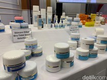 Foto: Skincare Etiket Biru yang Diciduk BPOM, Mengandung Bahan Berbahaya