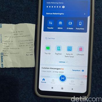 Struk e-parkir (Andika Syahputra/detikcom)