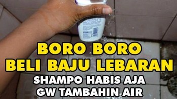 Sampo mau habis aja diisi air, boro-boro mikirin baju lebaran. Foto: Instagram/lelucon.seru