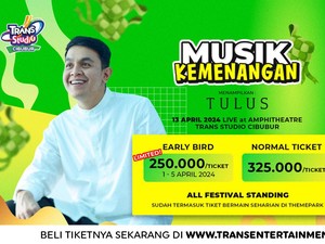 Paket Lengkap!  Rayakan Lebaran di Festival Musik Kemenangan Trans Studio Cibubur Bareng Tulus