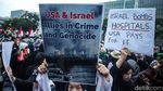 Aksi Bela Palestina di Depan Kedubes Amerika Serikat
