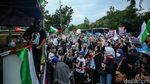 Aksi Bela Palestina di Depan Kedubes Amerika Serikat