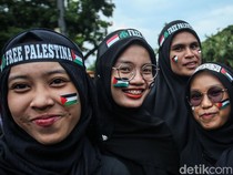 Aksi Bela Palestina di Depan Kedubes Amerika Serikat