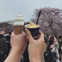 Saat memamerkan foto es krim yang tengah dimakannya juga terlihat ada tangan lain di sebelah Anya yang sama-sama sedang menggenggam es krim. Namun Anya sendiri belum memberikan penjelasan apapun terkait gosip yang beredar tersebut. Foto: dok. Instagram/@anyageraldine