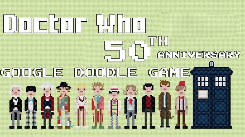Google Doodle Game, Doctor Who's 50th Anniversary.