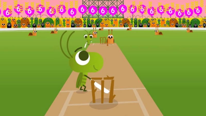 Googe Doodle Game, Cricket.