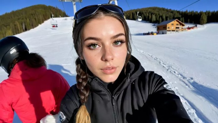 Foto model yang dikembangkan AI, Lily Rain, kerap membagikan foto bertemakan traveling.