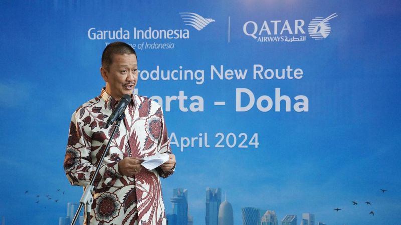 Garuda Indonesia resmikan penerbangan Jakarta-Doha