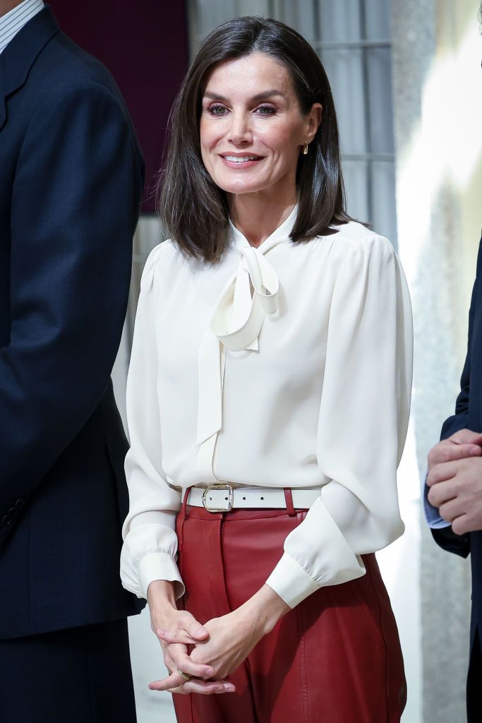 MADRID, SPAIN - APRIL 04: Queen Letizia of Spain attends the National Sports Awards 2022 at El Pardo Palace on April 04, 2024 in Madrid, Spain. (Photo by Paolo Blocco/WireImage)