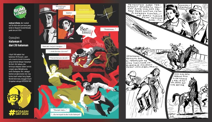Kosasih Day, Merayakan Hari Lahir RA Kosasih Redraw Tribute buat RA Kosasih, dibuat oleh komikus Oyasujiwo.