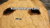 Kue lebaran gagal core lainnya juga terlihat pada gambar yang dibagikan netizen satu ini. Ia membuat cookies dengan taburan meisjes tapi malah melebar. Foto: TikTok