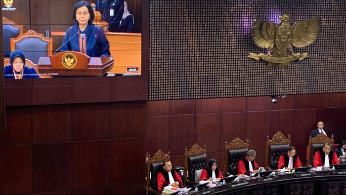 Menkeu Sri Mulyani di Sidang MK.