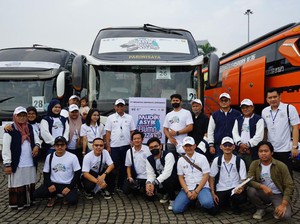 Gelar Mudik Gratis, Brantas Abipraya Berangkatkan 8 Bus ke Jawa & Padang