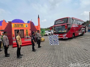 Senangnya Warga Saat Mudik Gratis Polres Mojokerto Kota Bikin Hemat Ongkos